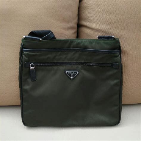 prada green sling bag